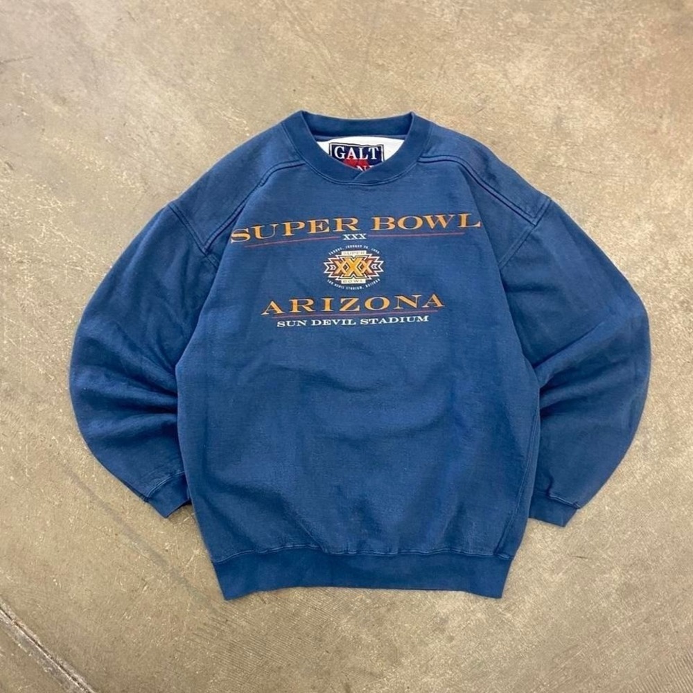 Vintage NFL Super Bowl XXX 30 Arizona Galt Sand 90s Football ASU Crewneck Size L